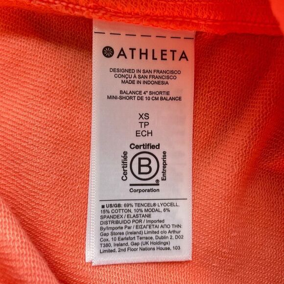 NWT Athleta Balance 4” Shortie Shorts Bright Pink - Size: XS - Picture 7 of 7